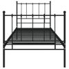 Estructura De Cama De Metal Negro 100x200 Cm