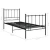 Estructura De Cama De Metal Negro 100x200 Cm