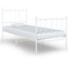 Estructura De Cama De Metal Blanco 90x200 Cm