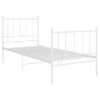 Estructura De Cama De Metal Blanco 90x200 Cm