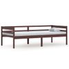 Estructura De Cama Madera Maciza Pino Marrón Oscuro 90x200 Cm