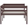 Estructura De Cama Madera Maciza Pino Marrón Oscuro 90x200 Cm