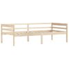 Estructura De Cama De Madera Maciza De Pino 90x200 Cm Marrón