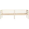 Estructura De Cama De Madera Maciza De Pino 90x200 Cm Marrón