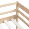 Estructura De Cama De Madera Maciza De Pino 90x200 Cm Marrón