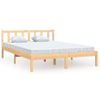 Estructura De Cama Madera Maciza De Pino 120x190 Cm Marrón