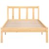 Estructura De Cama Madera Maciza De Pino 100x200 Cm Marrón