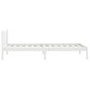 Estructura De Cama De Madera Maciza De Pino Blanca 90x200 Cm