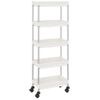 Carrito De Cocina 5 Niveles Hierro Y Abs Blanco 42x29x128 Cm