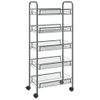 Carrito De Cocina 5 Niveles Hierro Gris 46x26x105 Cm