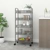 Carrito De Cocina 5 Niveles Hierro Gris 46x26x105 Cm