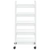 Carrito De Cocina 5 Niveles Hierro Blanco 46x26x105 Cm