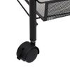 Carrito De Cocina 5 Niveles Hierro Negro 46x26x105 Cm