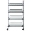 Carrito De Cocina 4 Niveles Hierro Gris 46x26x85 Cm