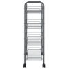 Carrito De Cocina 4 Niveles Hierro Gris 46x26x85 Cm