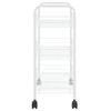 Carrito De Cocina 3 Niveles Hierro Blanco 46x26x64 Cm