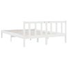 Estructura De Cama De Madera De Pino Maciza Blanca 140x190 Cm