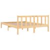 Estructura De Cama Madera Maciza De Pino 140x190 Cm Marrón