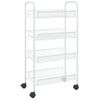 Carrito De Cocina 4 Niveles Hierro Blanco 46x26x85 Cm