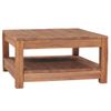 Mesa De Centro De Madera Maciza De Teca 68x67x35 Cm Marrón