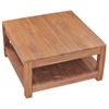 Mesa De Centro De Madera Maciza De Teca 68x67x35 Cm Marrón