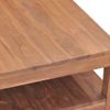 Mesa De Centro De Madera Maciza De Teca 68x67x35 Cm Marrón