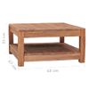 Mesa De Centro De Madera Maciza De Teca 68x67x35 Cm Marrón