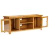 Mueble Para Tv Madera Maciza De Roble 110x35x44 Cm Marrón