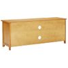 Mueble Para Tv Madera Maciza De Roble 110x35x44 Cm Marrón