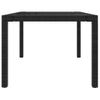 Mesa Jardín Vidrio Templado Ratán Sintético 150x90x75 Cm Negro