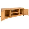 Mueble Para El Televisor Madera Maciza De Roble 110x35x44 Cm Marrón