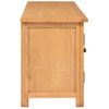 Mueble Para El Televisor Madera Maciza De Roble 110x35x44 Cm Marrón