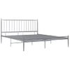 Estructura De Cama De Metal Gris 200x200 Cm