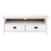 Mueble De Tv Hill Madera Maciza De Pino Blanco 110x40x47 Cm