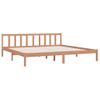 Estructura De Cama Madera Maciza Pino Marrón Miel 200x200 Cm