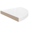 Estante Flotante De Pared 2 Uds Mdf Blanco Brillo 35x35x3,8 Cm