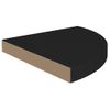 Estante Flotante De Esquina Mdf Negro 35x35x3,8 Cm