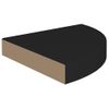 Estante Flotante De Esquina Mdf Negro 25x25x3,8 Cm