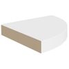 Estante Flotante De Esquina Mdf Blanco 25x25x3,8 Cm