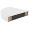 Estante Flotante De Esquina Mdf Blanco 25x25x3,8 Cm