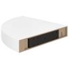 Estante Flotante De Esquina Mdf Blanco Brillo 25x25x3,8 Cm