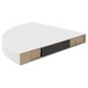 Estante Flotante De Esquina Mdf Blanco 35x35x3,8 Cm