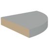 Estantes Flotantes De Esquina 2 Uds Mdf Gris 25x25x3,8 Cm