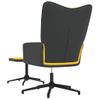 Silla De Relajación Reposapiés Terciopelo Pvc Amarillo Mostaza