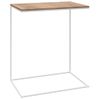 Mesa Auxiliar De Madera Contrachapada Blanco 55x35x66 Cm