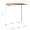 Mesa Auxiliar De Madera Contrachapada Blanco 55x35x66 Cm