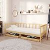 Sofá Cama Con Cajones Madera De Pino Maciza 90x200 Cm