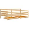 Sofá Cama Con Cajones Madera De Pino Maciza 90x200 Cm