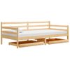 Sofá Cama Con Cajones Madera De Pino Maciza 90x200 Cm