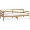 Sofá Cama Y Colchón Madera Pino Maciza Marrón Miel 90x200 Cm